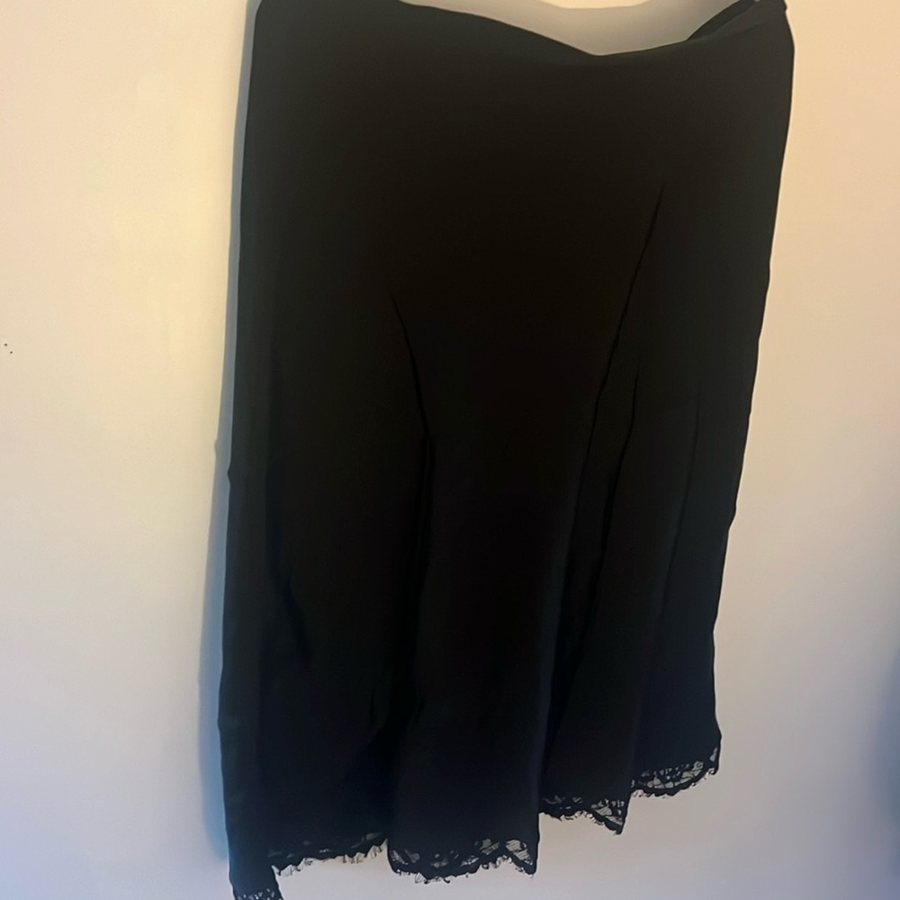 Lace trim slip skirt
